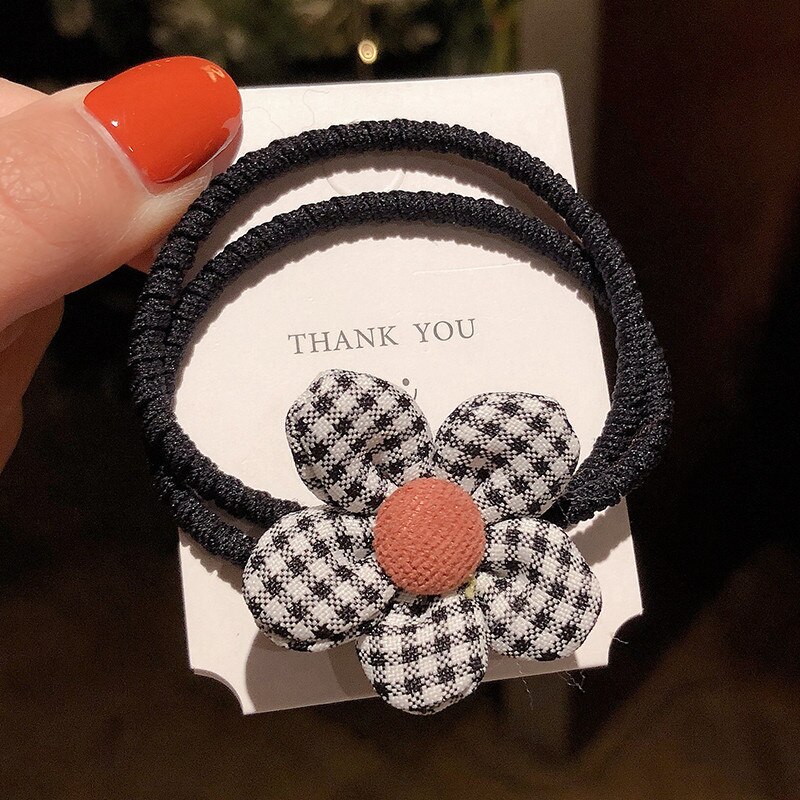 Baby Mädchen Elastische Haar Bands Kleine Blumen Haar Zubehör freundlicher Haar Tragen freundlicher Haar Ring Kopfschmuck Haar Styling Werkzeuge
