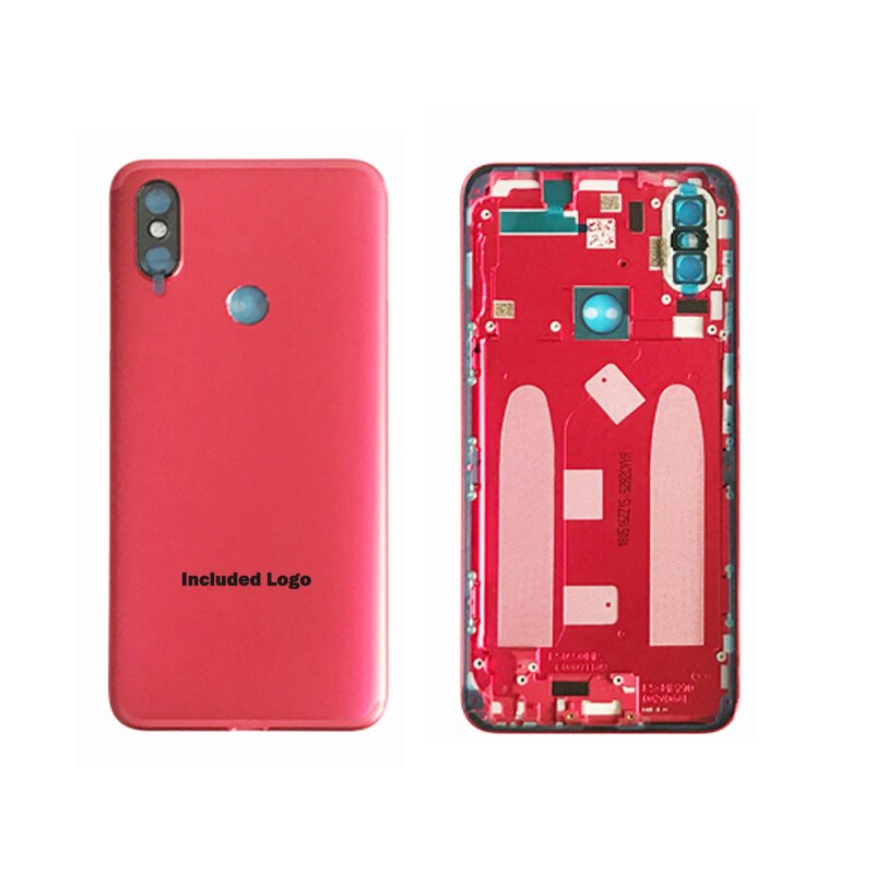 Tylna pokrywa baterii dla Xiaomi MI A2 pokrywa baterii tylna obudowa dla Xiaomi 6X obudowa tylnej pokrywy + przyciski zasilania głośności obiektyw Cameca