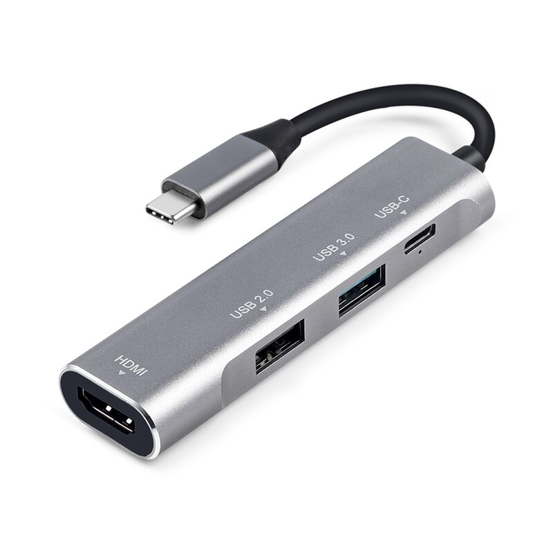 Usb Type C Naar Hdmi Adapter Digitale Av Multi Hub, USB-C Adapter Pd Oplader Voor Nintendo Switch, reizen Tv Docking Station
