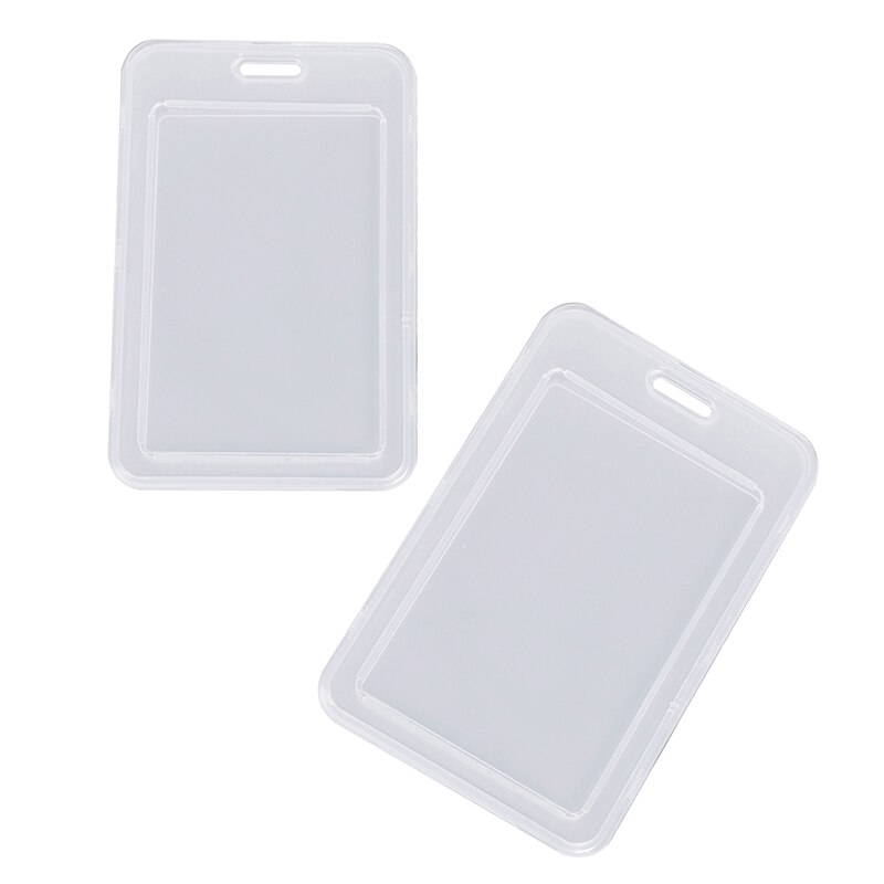 2 Stuks Eenvoudige Transparante 11*7Cm Plastic Naam Card Cover Bank Kaarthouder