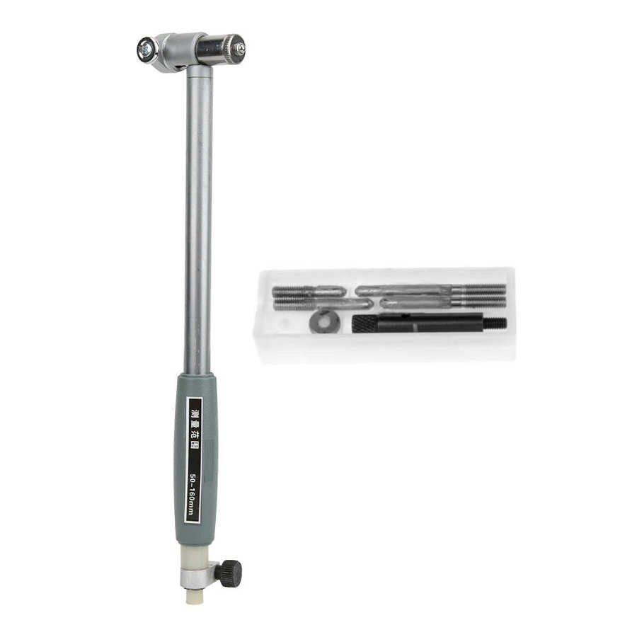 Inner diameter gauge measuring rod 50-160mm inner diameter gauge lever side 0 01mm accuracy dial gauge rod: Default Title