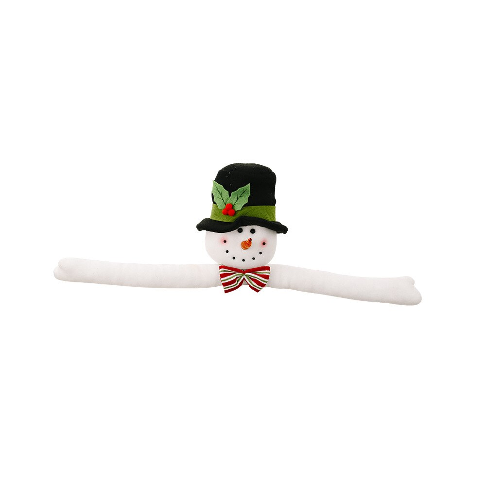 Juletræ topper sød top hat vinter fest træ dekorationer gammel mand snemand elg ornament julepynt: S snemand