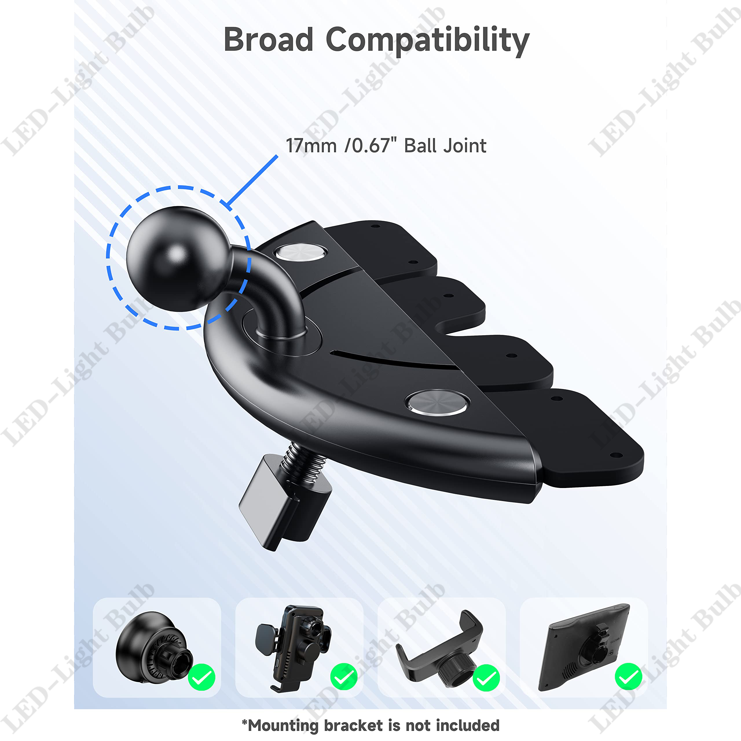 Accesorios para soporte de teléfono móvil con ranura para CD de coche, Base de cabeza de bola de 17mm para soporte de ranura para CD de coche para iPhone, Samsung, Xiaomi, soportes GPS