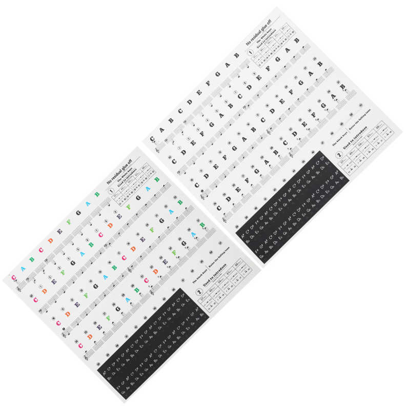 Electronic Keyboard Keyboard Piano Piano Sticker Electronic Piano Removable Keyboard PVC Adhesive Staff Intonation Labels