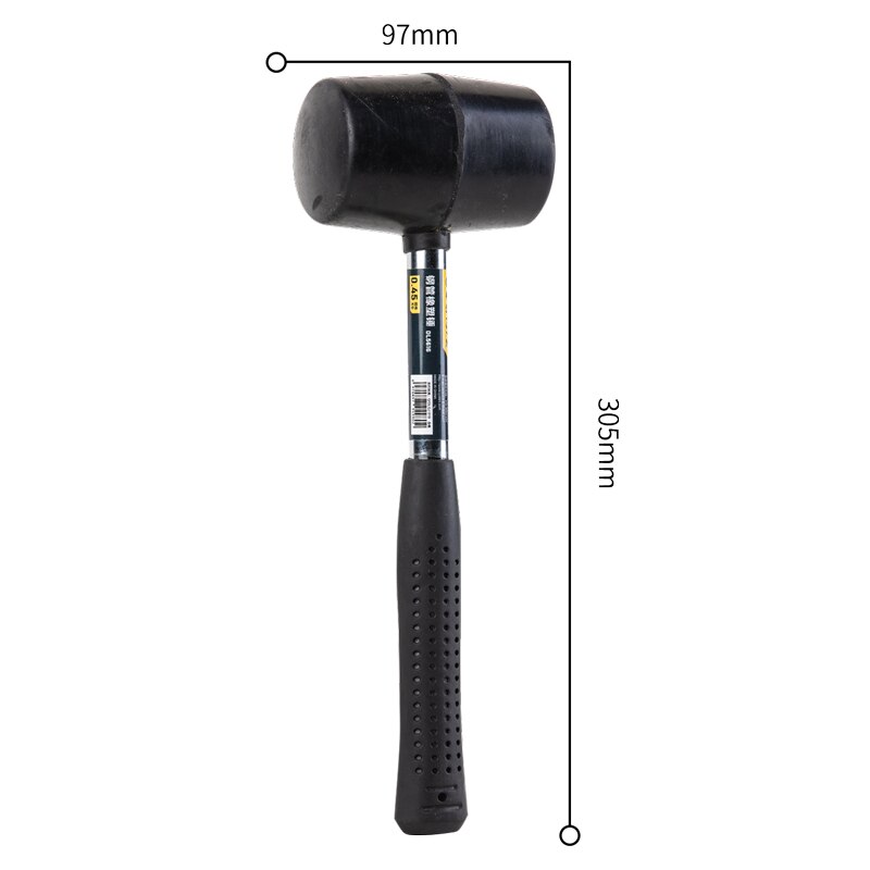 Deli Multifunction Heavy Duty Mallet Rubber Hammer 12/16/24oz Floor Ceramic Tile Installation Hammer Hand Tools