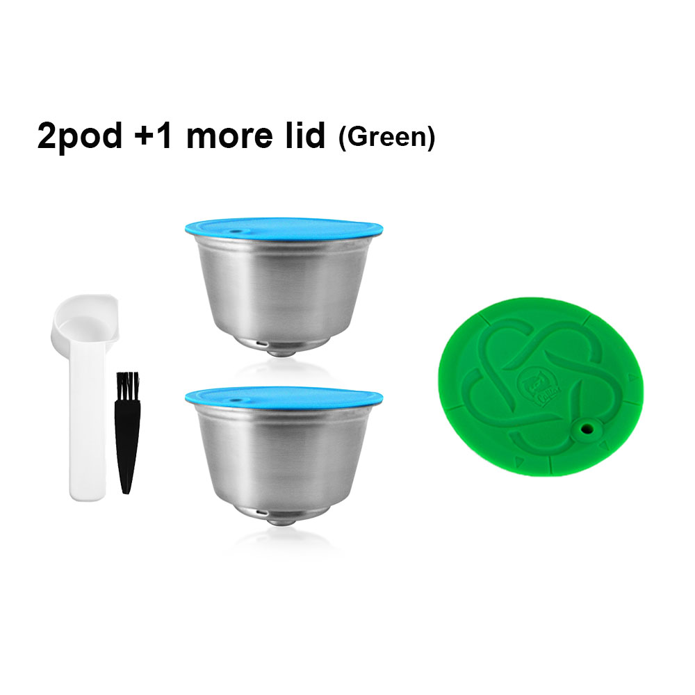 Voor Dolce Gusto Herbruikbare Koffiecapsules Voor Nescafe Picolo Xs Roestvrijstalen Recycle Pod Repuesto Navulbare Koffiefilter: YELLOW
