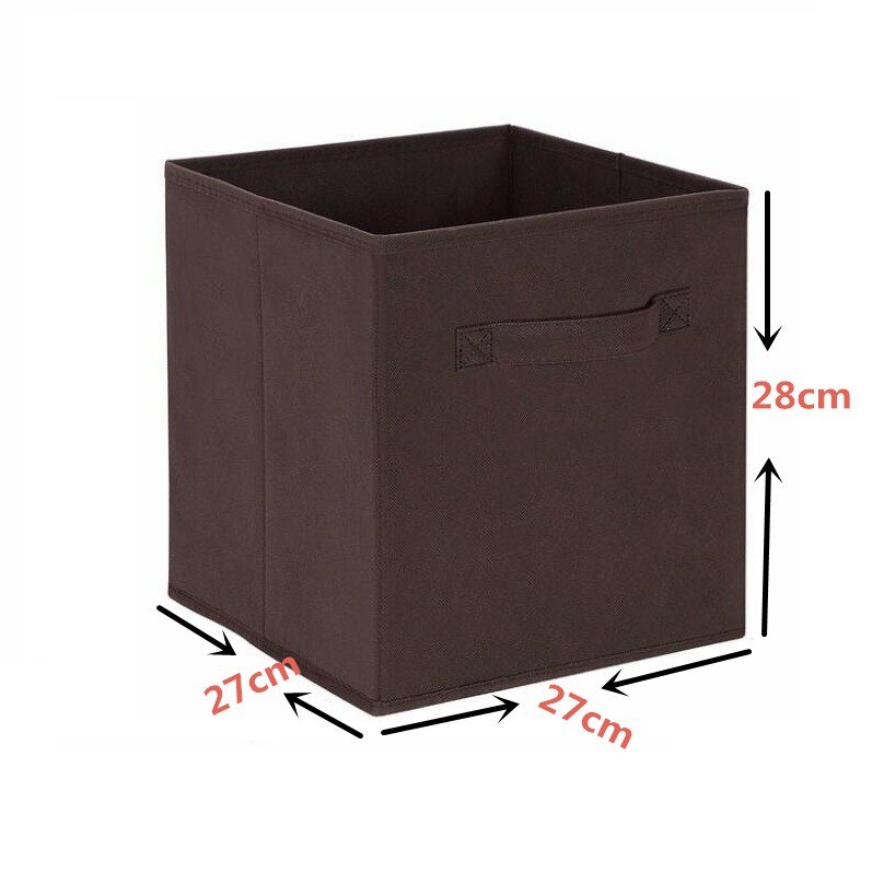 Foldable Fabric Storage box Cube Bins Cloth Organizer storage Baskets Folding Nursery Closet Drawer Features Dual Handles