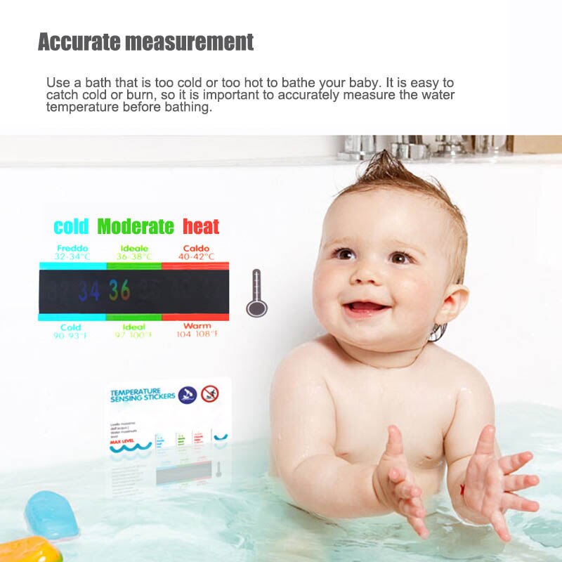 10 stk badekar pool tegneserie temperaturkort baby shower vandsensor klistermærke baby sundhedspleje  an88: Default Title