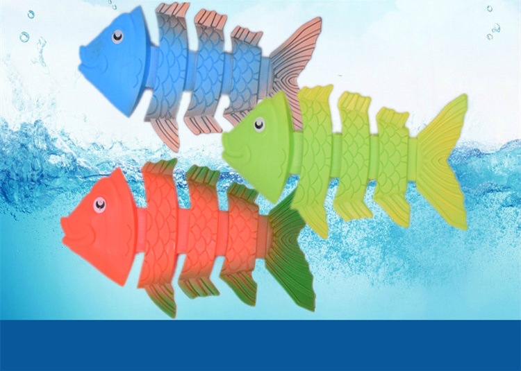 22 Teile/satz Tauchen Rakete Werfen Spielzeug Schwimmbad Tauchen Spiel Sommer Räuber Art Tauchen Stock Spielen Wasser Spielzeug Schlecht spielzeug: 3Stck Fisch