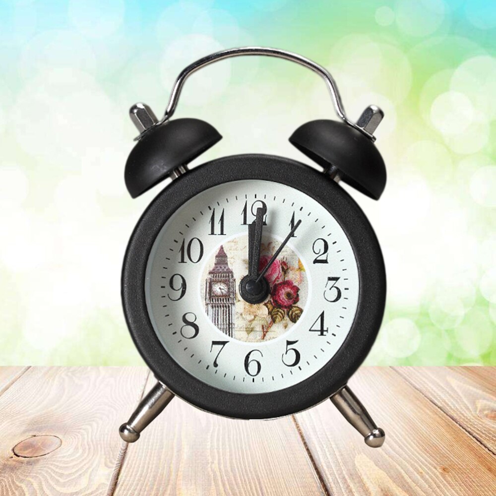 Alarm Clock Metal Metal Material Small Alarm Clock Garden Fresh Desktop Sleeper Alarm Clock Child