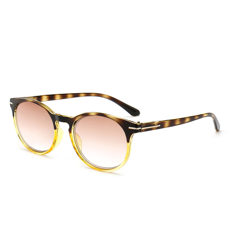 Zilead Resin Reading Glasses Round Double Brown Lens Prebyopia Spectacles For Men Women Hyperopia Eyeglasses Eyewear Unisex