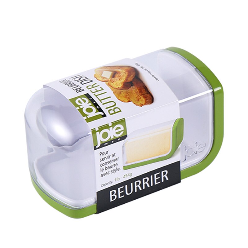JOIE Cheese Storage Tray Butter Dish Container Box Transparent Plastic Cheese Server Keeper With Lid Cheese Board Kitchen Tools