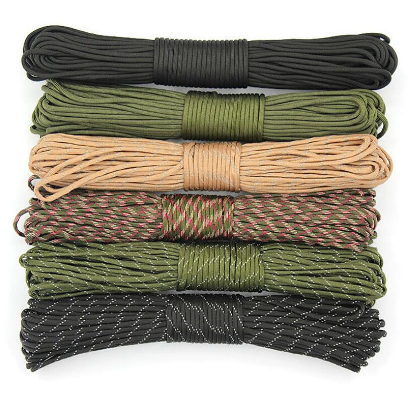 50ft 550lb paracord koord parachute lanyard 7 kern streng touw 4mm dia voor kamperen wandelen buiten thuis 15.2m camouflage kleuren