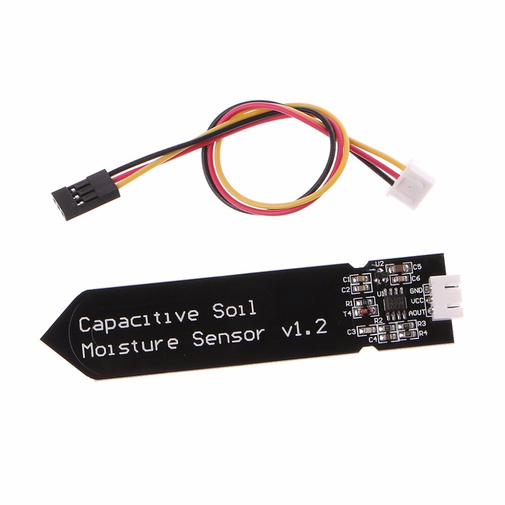 Soil Moisture Sensor Analog Capacitive Soil Moisture Sensor V1.2 Corrosion Resistant Hygrometer Measure Tool1##