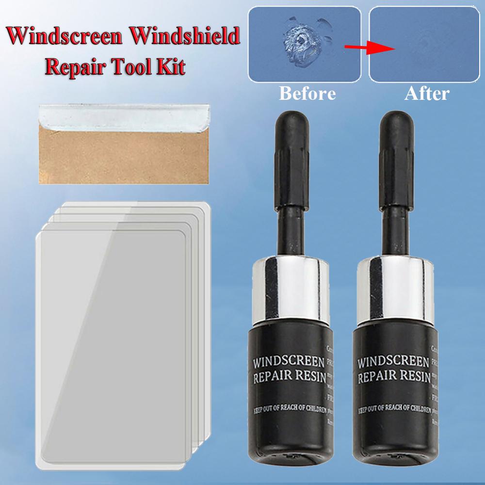 Líquido de reparación de cristal para coche, herramienta de reparación de parabrisas, parabrisas para arañazos de cristal, Chip de grietas, recuperación con hoja de rayas, L2, 2 uds.
