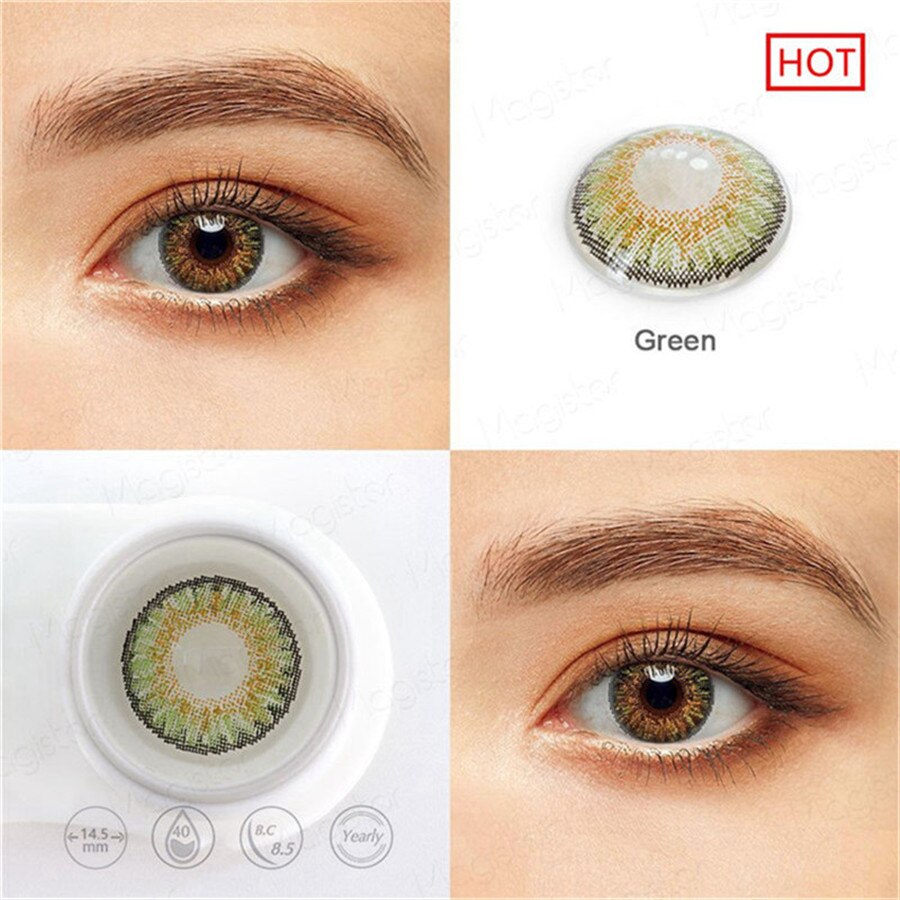 Lentillas de colores con ojos grandes para mujer, lentillas cosméticas de colores para pupila, maquillaje para de Halloween, 1 par: 7