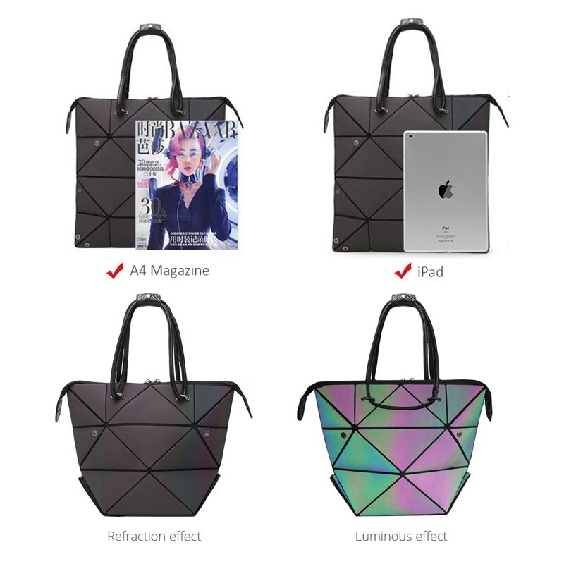 Conjunto luminoso de bolsos cruzados con formas geométricas para mujer, bandolera con cadena para mujer