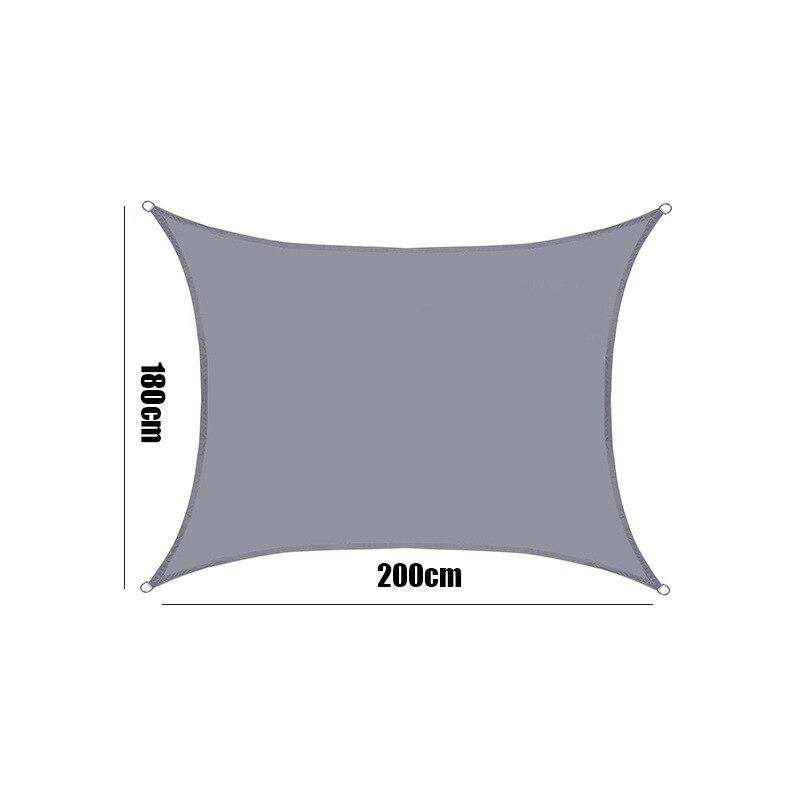 21 farger vanntett skygge seil polyester oxford stoff firkantede markiser solseil solseil for hage terrasse badegård seil: 180 x 200cm