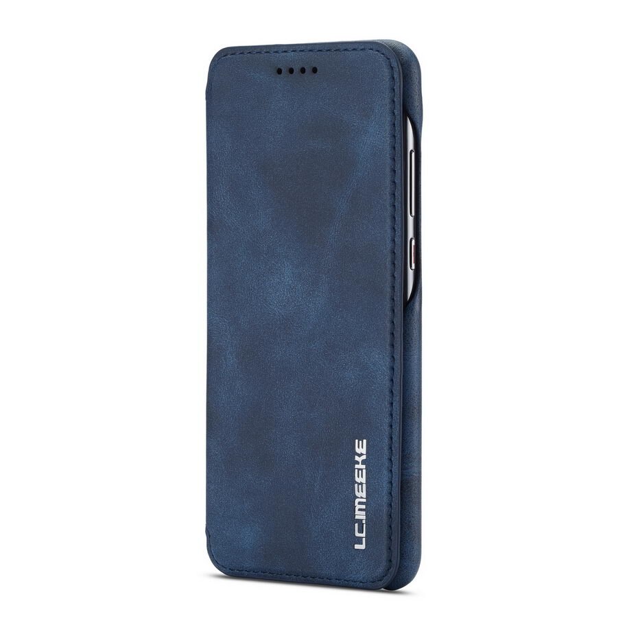 Flip Case Voor Samsung Galaxy A21S Case Lederen Luxe Portemonnee Business Vintage Boek Cover Voor Samsung Galaxy A21S Case: Blue