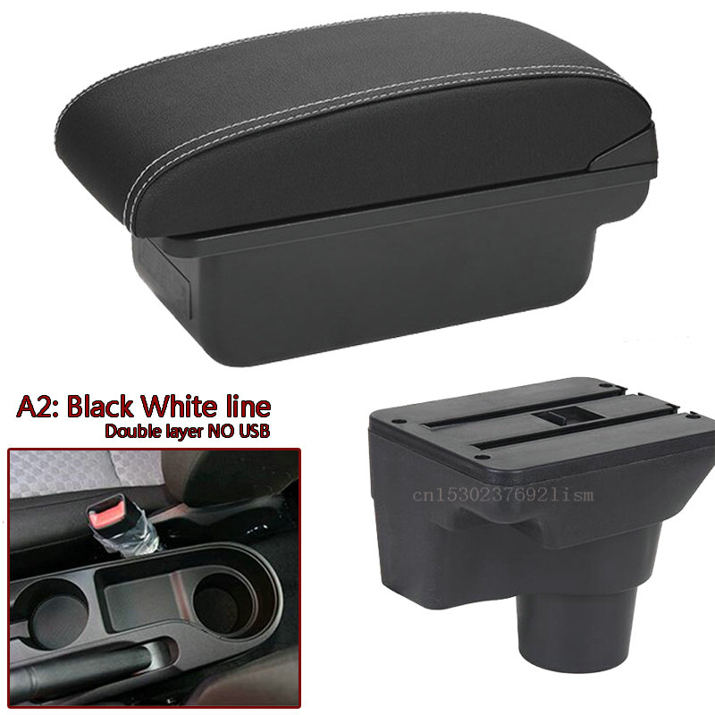 per Kia Rio 4 bracciolo per Kia Rio 4 x-linea scatola bracciolo auto Russi 2017 2018 2019 2020 2021 accessori auto interni facile da installare: A bianca linea no USB