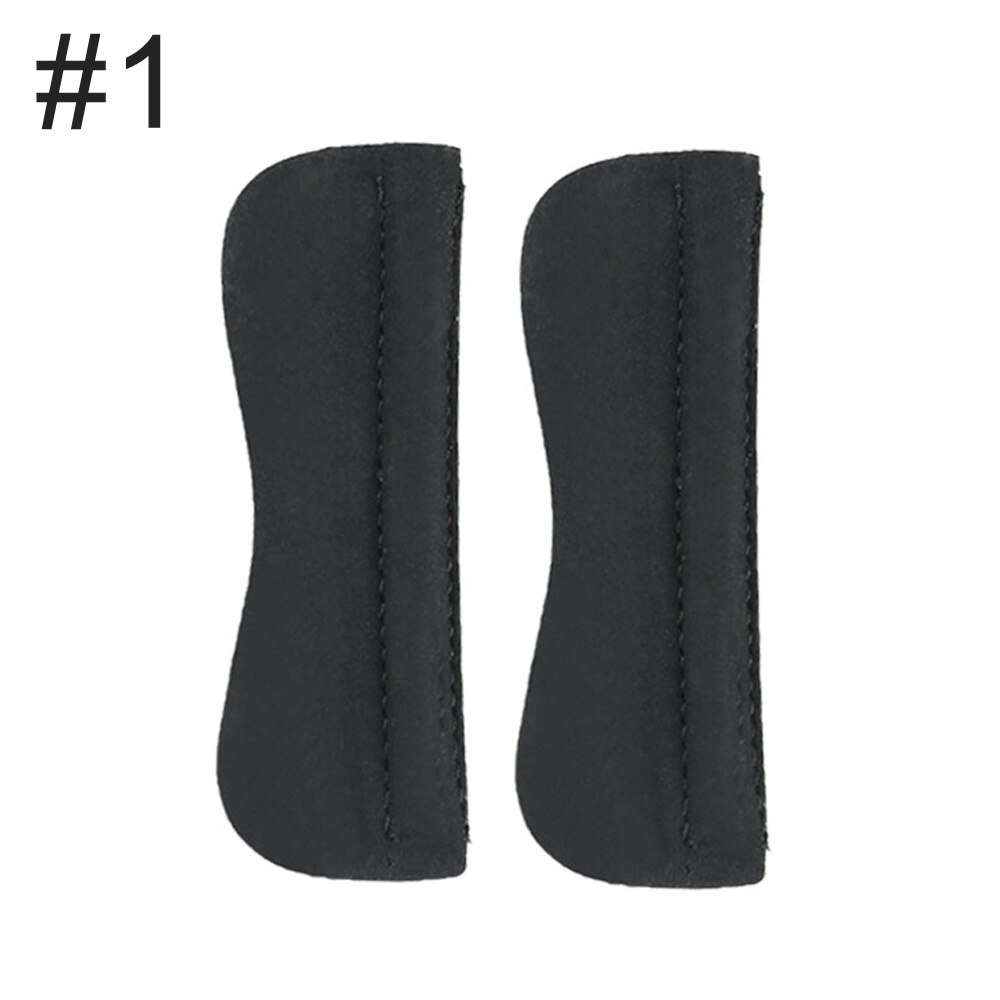 2Pair BYEPAIN Foot Care Heel Grips Liner Microfiber Leather Cushions Inserts for Loose Shoes, Shoe Pads for Shoes too Big: Black