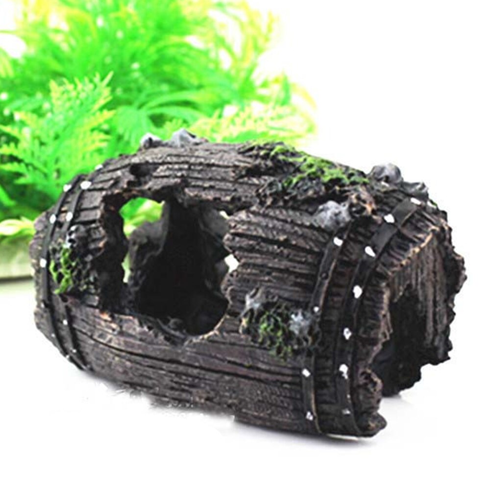 Hars aquarium ornamenten decoraties kunstmatige vat grot landschapsarchitectuur accessoires voor aquarium aquarium decoratie achtergrond