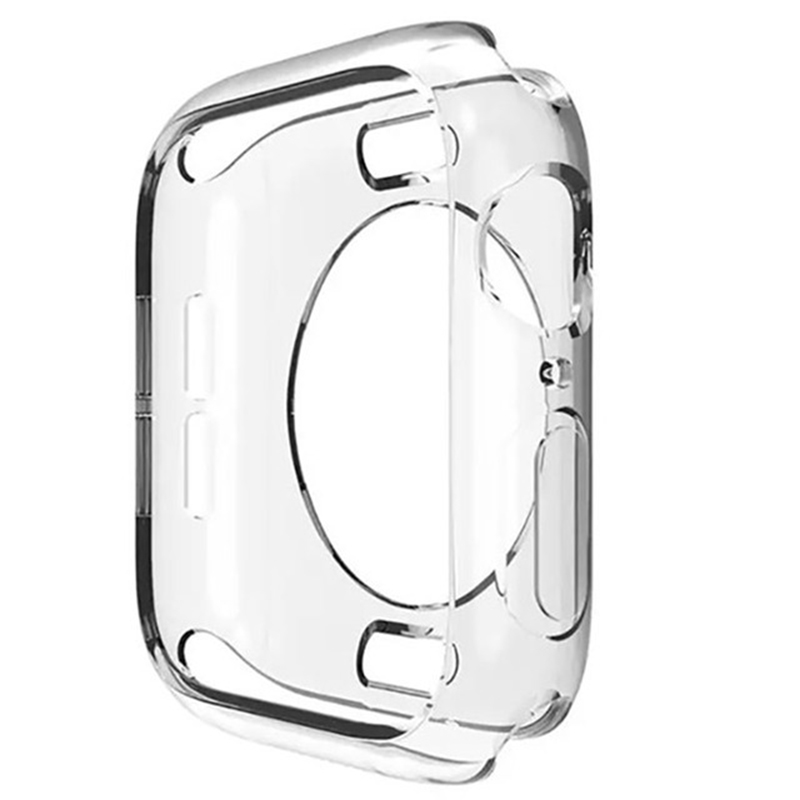 Funda para Apple Watch 44MM 40MM 45MM 41MM 49MM 38 42MM funda protectora de pantalla de TPU transparente suave hueca iWatch 9 8 7 6 SE 5 Ultra 1 2: Blanco / 1 pulgada