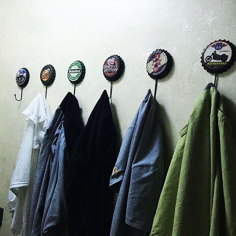Creatieve Retro Metalen Bierfles Cap Teken Muur Haak Bar Pub Clue Decoratie