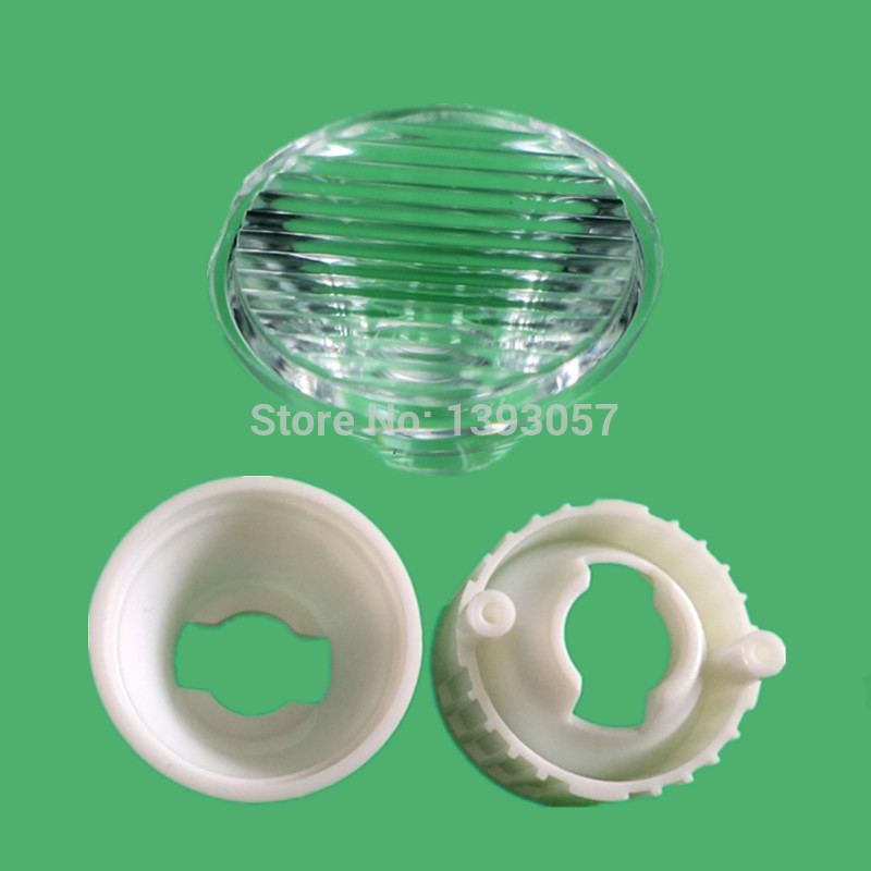 20set 20mm stripe LED lens 5/10/25/30/45/60 degree,With Black or White Holder For 1W 3W 5W High Power LED Lamp Light