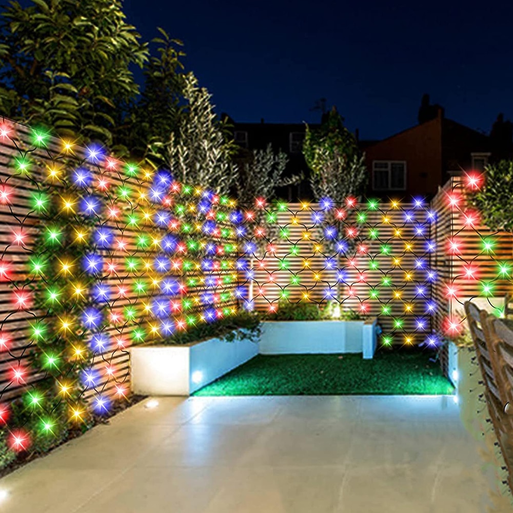 2x2m 3x2m 6x4m jardim ao ar livre led malha net fada luz da corda natal feriado festa de casamento janela cortina guirlanda luzes