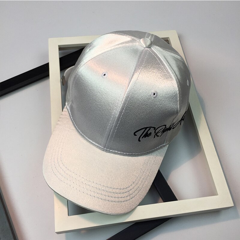 Casquette de Baseball en Satin X coton lisse, lettres brodées, en soie, couvre-chef tendance pour papa, chapeau pour hommes et femmes, printemps été