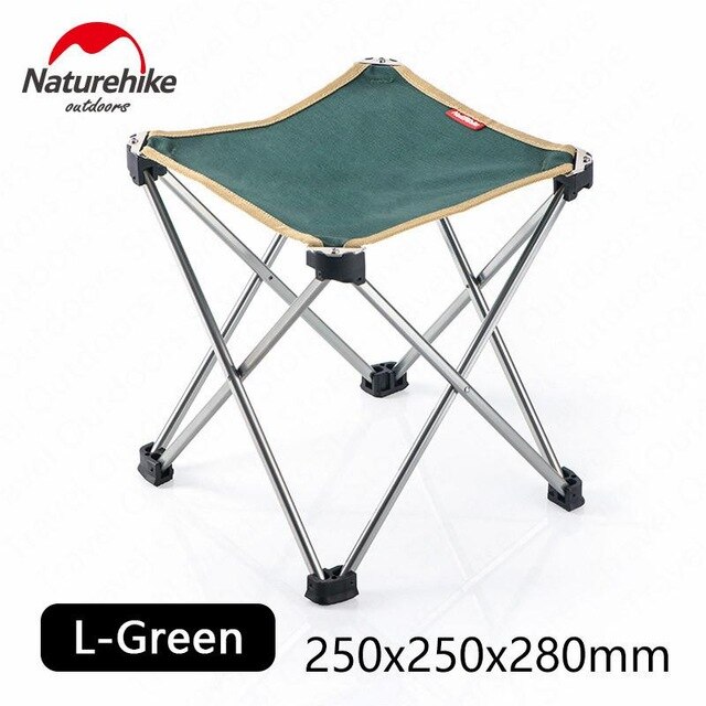 Naturehike bærbar foldbar aluminium campingstol udendørs picnic fiskestol  nh15 d 012- m-b: Grøn-l