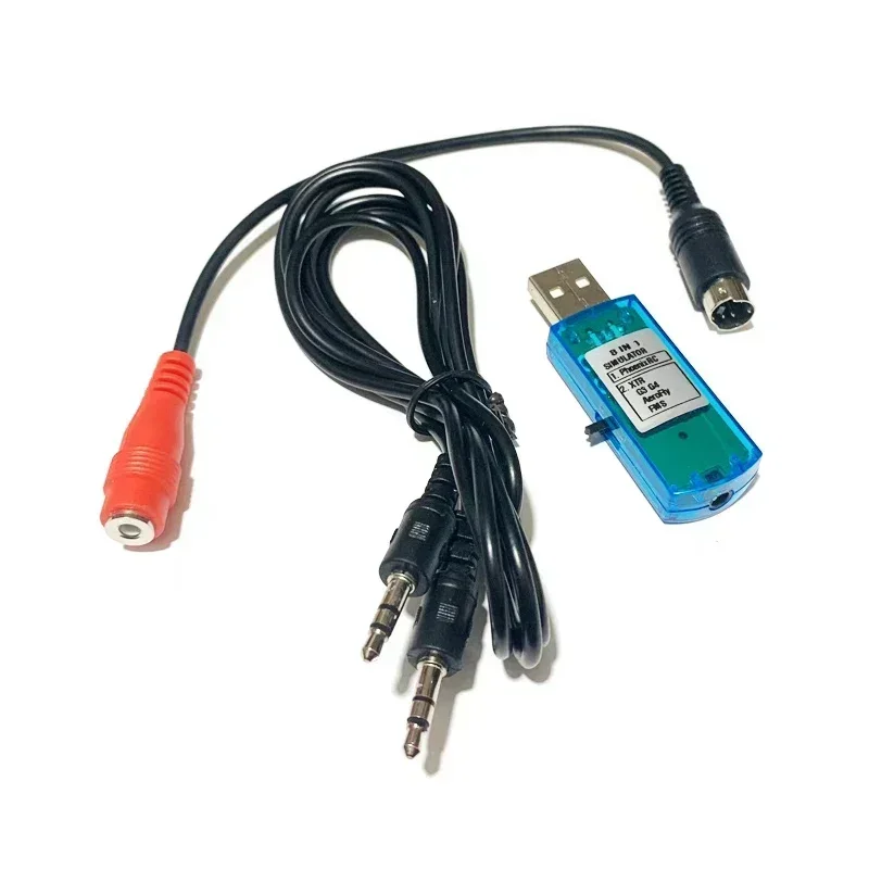 Realflight-Simulateur 8 en 1, Télécommande, USB, Modèle d'Avion Rc, Dongle Complet, Phoenix 6.0, Simulation Golden Kokor: Bleu