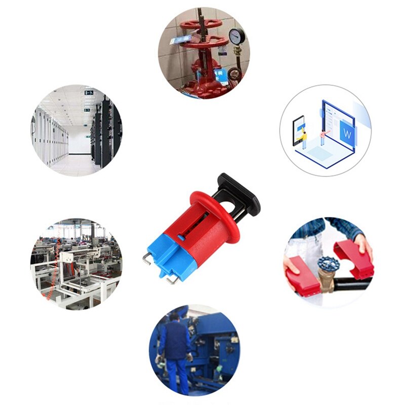 4 PCS Mini Circuit Breaker Lockout Electrical Safety Lock Miniature Air Switch Lsolation Lock for Power Isolation Pinout