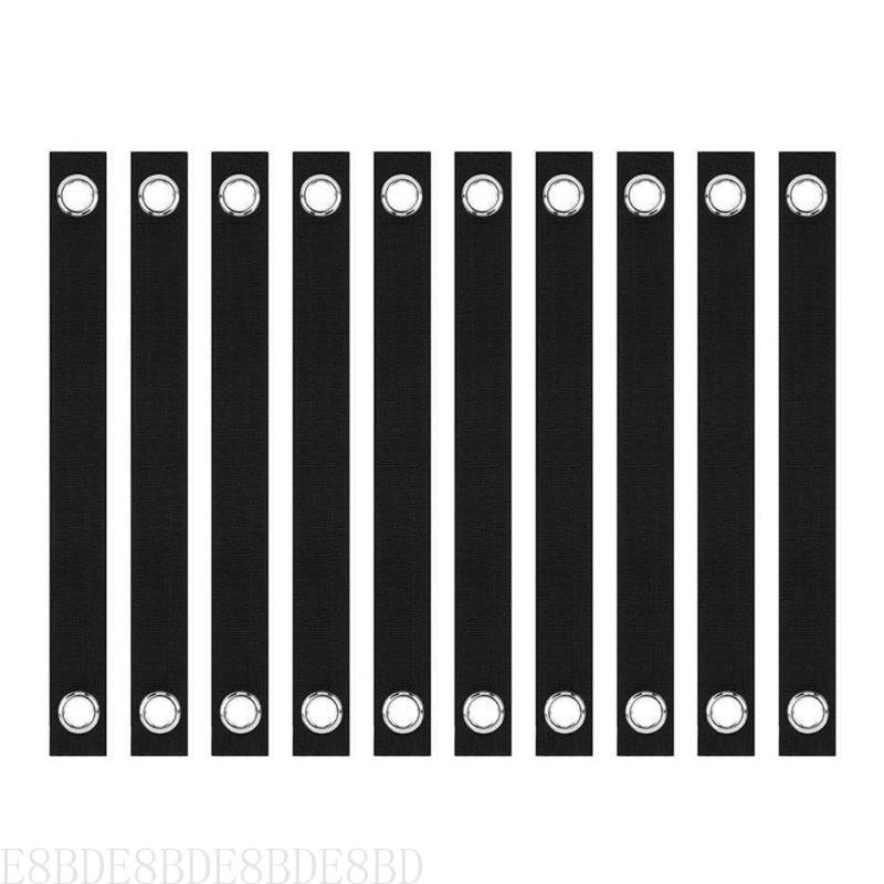 E8BD 10pcs High Strength Outdoor Stabilizing Straps For Harsh Weather Garden Ties: black