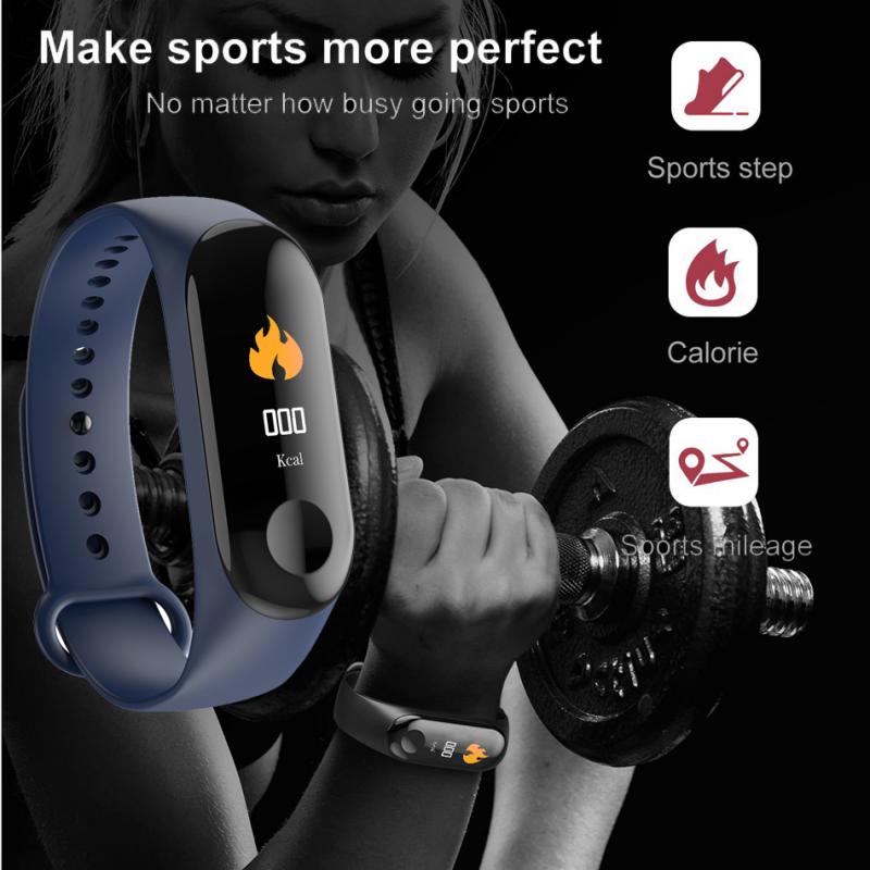 M3 Smart Bracelet band Color Touch Screen Fitness Tracker Blood Pressure Heart Rate Monitor Smart Band Wristbands