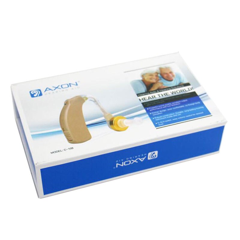 AXON – prothèse auditive Rechargeable BTE C-108, appareil auditif analogique, amplificateur de son personnel, puissant, avec réglage par interrupteur vocal, O-N-H