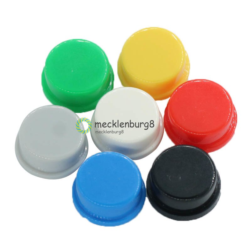 140Pcs Round Tactile Button Caps Kits 9.58*5.1mm for 12*12*7.3mm Micro Tact Switch For Arduino