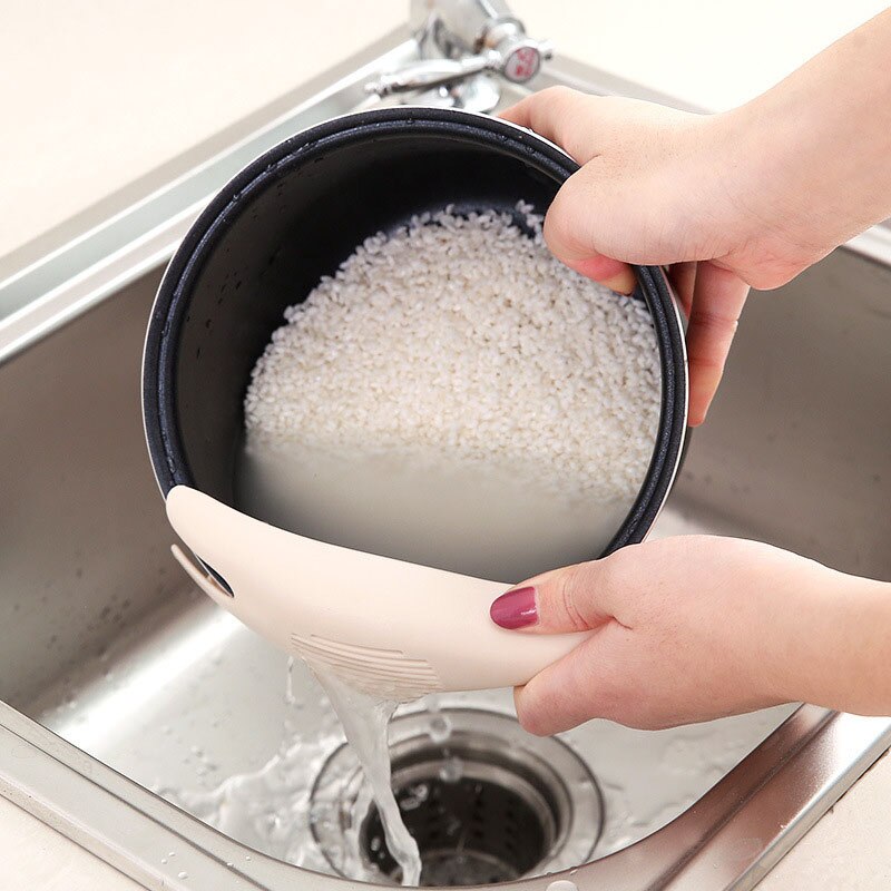 Kitchen Washing Tool Multi-Function Rice Washing Tool Washing Rice Sieve Household Sink Food Drain Rack