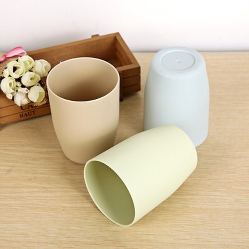 Tazas redondas gruesas respetuosas con el medio ambiente, soporte para cepillos de dientes, taza de enjuague PP, accesorios para baño, taza para cepillos