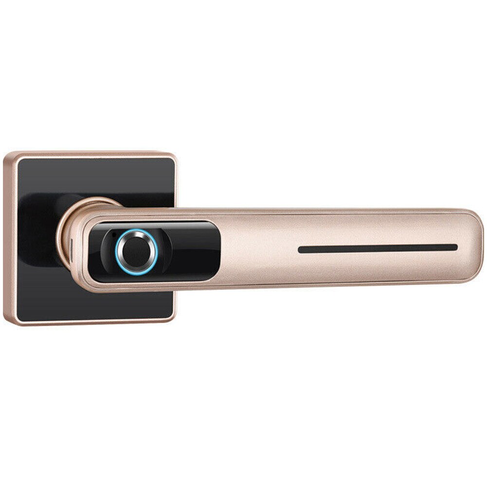 Door Security LED Indicator Sensitive Home Anti Theft Durable Smart Electronic Biometric Fingerprint Lock Office #734: Gold