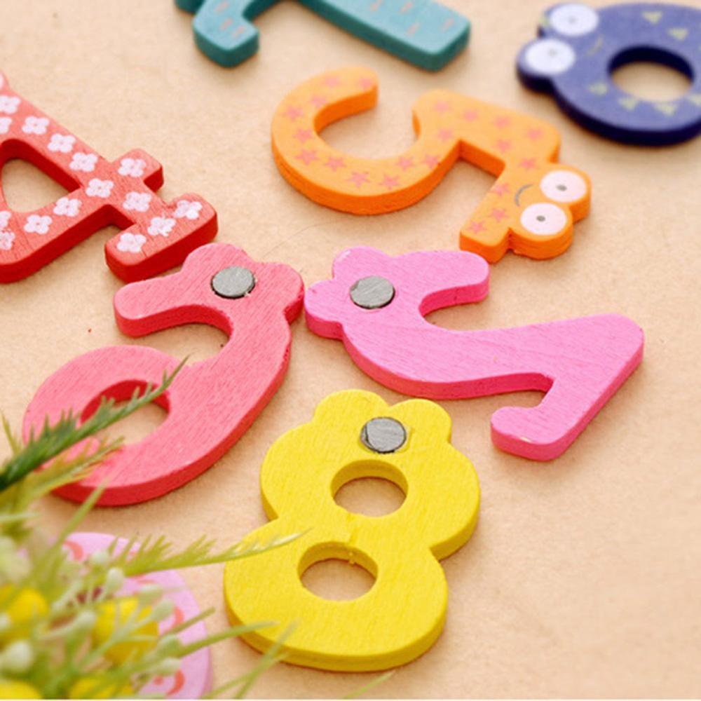 26 Alphabet Letter 10 Numbers Wooden Colorful Cartoon Magnets/Refrigerator Sticker sticker/cute Fridge Supply Magnetic Hous P4N5