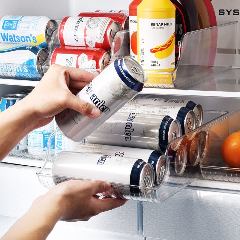 Pull Out Cans Beverage Bottle Atorage Box Kitchen Refrigerator Storage And Sorting Box