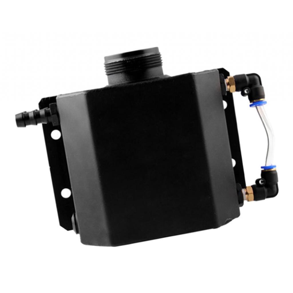 1L Alloy Aluminium Water Overflow Expansion Coolant Tank Bottle with Drain Plug