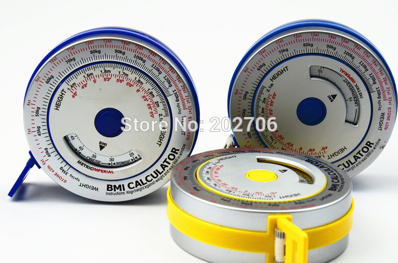 0-150cm Aluminum BMI measure tape BMI body tape BMI calculator body mass tape