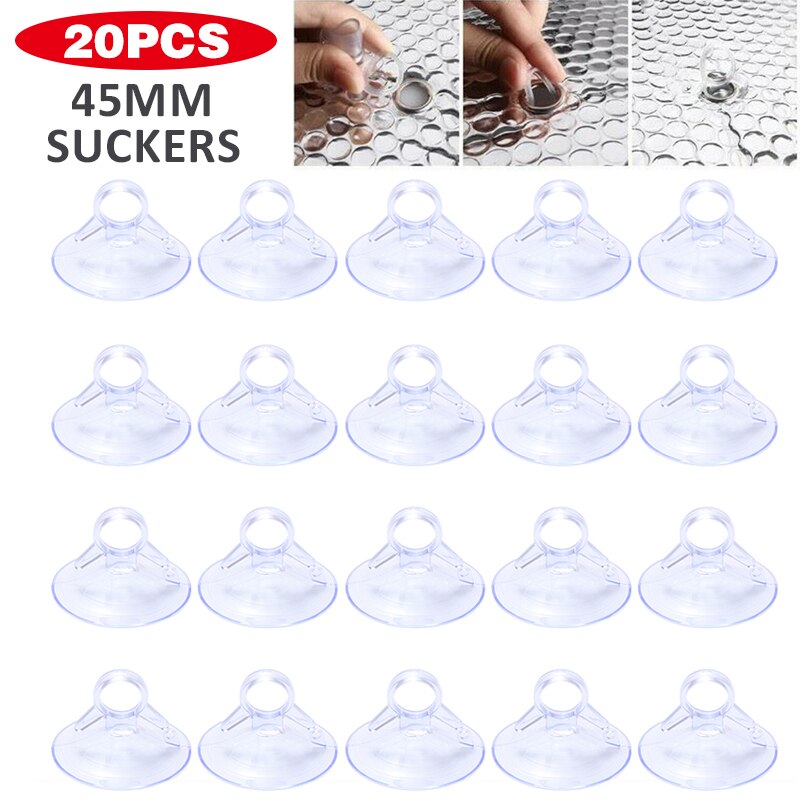 20Pcs Plastic Venster Sukkels Transparante Muur Haken Hanger Zuig Pvc Cup Sukkels Keuken Badkamer Haken Levert