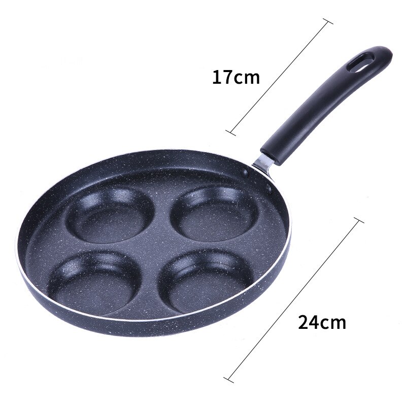 24cm stegte æggegryder non-stick pande husholdnings mini pocheret æg burger æg dumpling pot form fire huller lille spejlæg artefakt