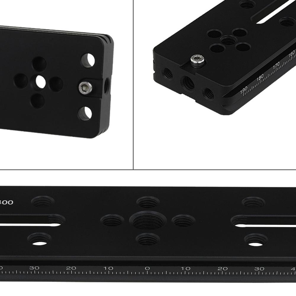Haoge 400mm Multi-purpose Dual Dovetail Long Quick Release Extender Rail Sliding Plate for Camera Tripod Ballhead Clamp fit Arca