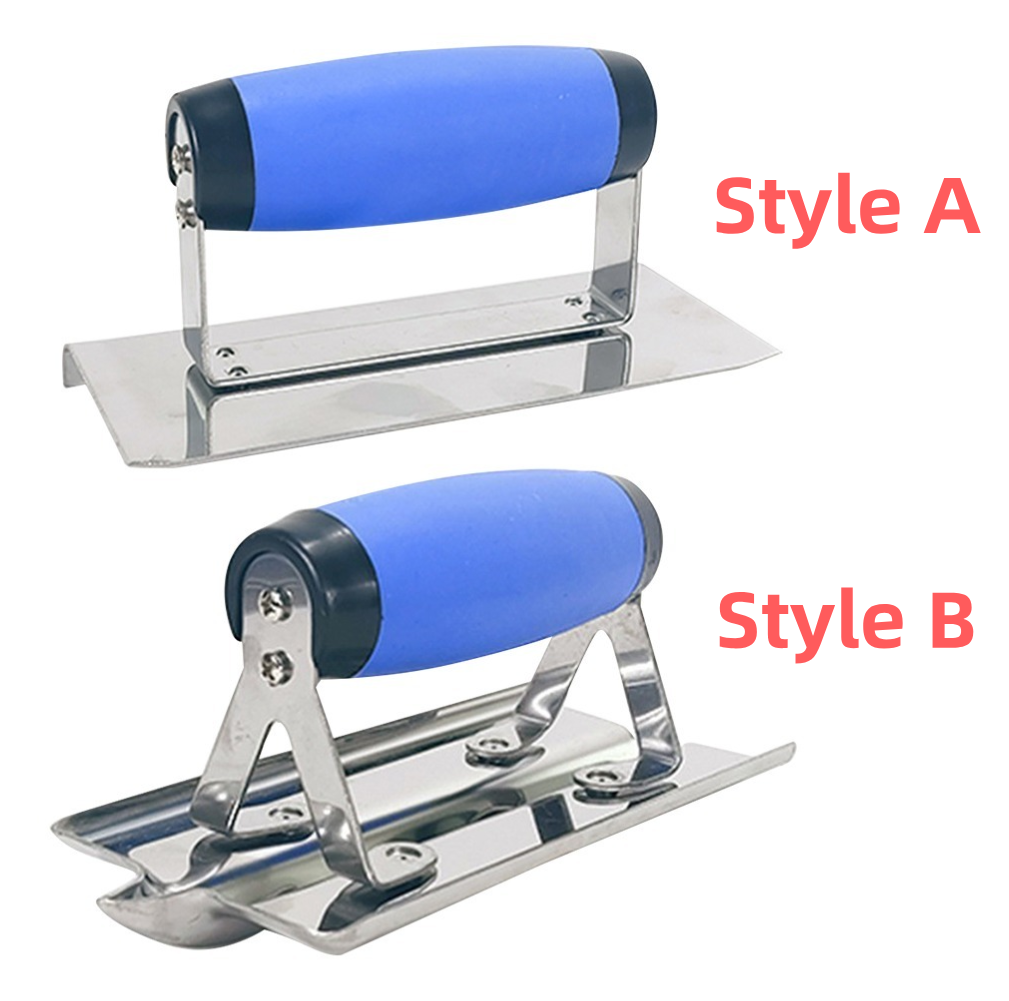 Concrete Hand Edger Or Groover Stainless Steel Concrete Tools with Soft Grip Plaster Cement Stucco Masonry Construction Tool