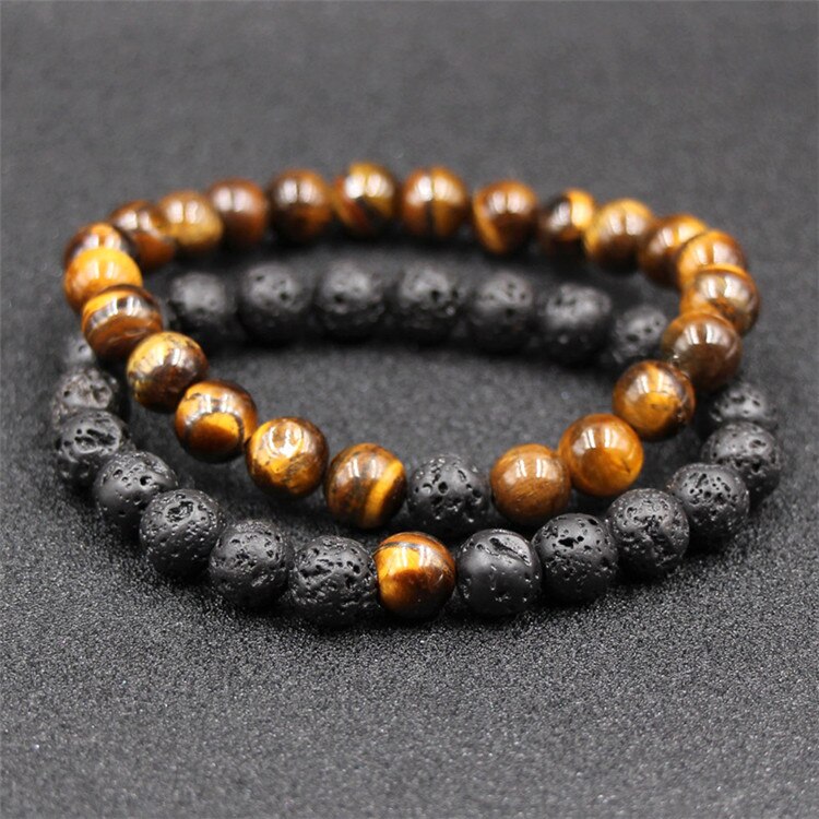 Koppels Afstand Armband Natuurlijke Houten Steen Wit En Zwart Yin Yang Kralen Armbanden Voor Mannen Vrouwen Beste Vriend: 2